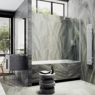 Шторка на ванну MaybahGlass MGV-92-1ш 60см белый